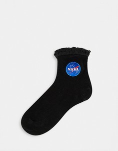 Носки-слиперы с принтом NASA Boardmans-Черный цвет