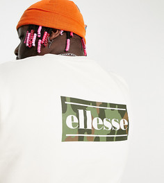 Свитшот цвета экрю с принтом логотипа на спине ellesse PLUS-Светло-бежевый цвет