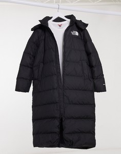 Черный длинный пуховик The North Face Triple C-Черный цвет