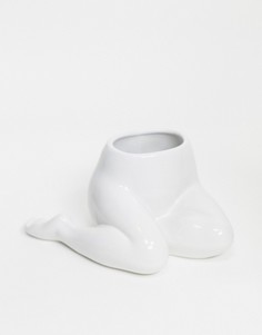 Белая ваза в форме ног Monki-Белый