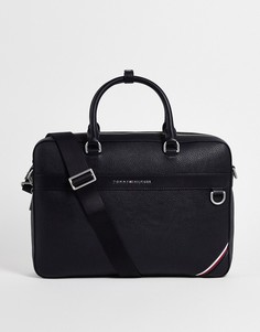 Черная сумка для ноутбука Tommy Hilfiger downtown-Черный цвет