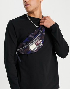 Разноцветная сумка-кошелек на пояс с принтом монограммы Tommy Hilfiger-Разноцветный