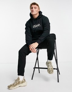 Черный укороченный oversized-худи Jack & Jones Originals ORG-Черный цвет