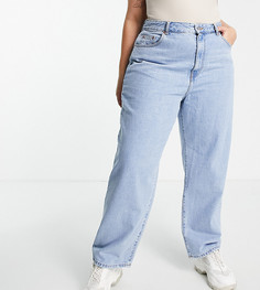 Светлые джинсы в винтажном стиле oversized Dr Denim Plus Bella-Голубой