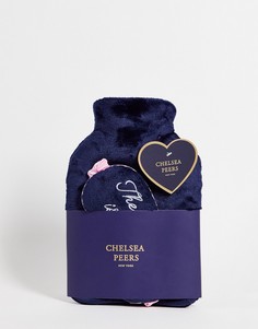 Подарочный набор темно-синего цвета с грелкой и маской для глаз с надписью Chelsea Peers-Темно-синий