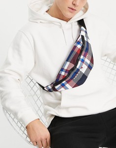 Пестрая сумка-кошелек на пояс с принтом в клетку Tommy Hilfiger-Разноцветный