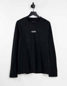 Черный лонгслив AllSaints Opposition