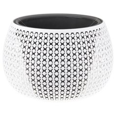 Горшок для цветов пластик, 4 л, 29х20 см, со вставкой, белый, Idea, Пирула, М 3101