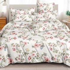 Постельное белье евростандарт, простыня 220х240 см, 2 наволочки 70х70 см, пододеяльник 200х220 см, Cleo, 100% хлопок, поплин, коллекция Pure Cotton, 30/208-PC