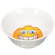 Салатник керамика, круглый, 0.2 л, Смайлики 1, Добрушский фарфоровый завод, 3С0927