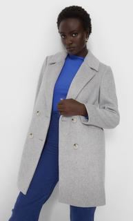 Stradivarius Двубортное Пальто С Застежкой На Пуговицы Пестро-Серый M