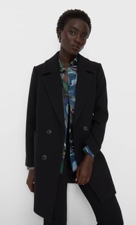 Stradivarius Двубортное Пальто С Застежкой На Пуговицы Черный L