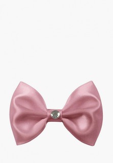 Заколка Milledeux Bowtie Bow со стразом, большая, коллекция “Satin Glam“, темно-розовая