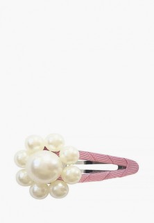 Заколка Milledeux клик-клак Pearl Flower, коллекция Pearl Grasgrain, кварцевый розовый