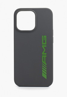 Чехол для iPhone Mercedes-Benz AMG 13 Pro Liquid silicone with Green big logo Hard Grey