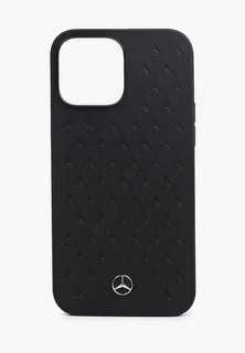 Чехол для iPhone Mercedes-Benz 13 Pro Max Genuine leather Stars Hard Black