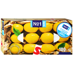 Платочки Bella 2-слойные лимон в коробке 100 шт