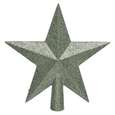 Верхушка звезда на елку Kaemingk 19 см шалфей пластик