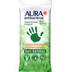 Влажные салфетки Aura Eco Protect Flushable big-pack антибактериальные 40 шт