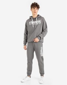 Серые спортивные брюки Jogger с принтом Champs Gloria Jeans