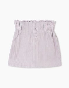 Сиреневая юбка-трапеция из вельвета для девочки Gloria Jeans
