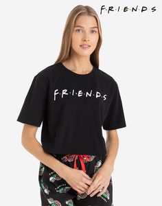 Чёрная пижама с принтом Friends Gloria Jeans