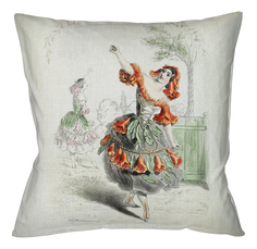 Декоративная подушка «танцующие цветы граната» (object desire) оранжевый 45x45 см.