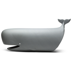 Держатель для пакетов и туалетной бумаги moby whale (qualy) серый 12x43x21 см.