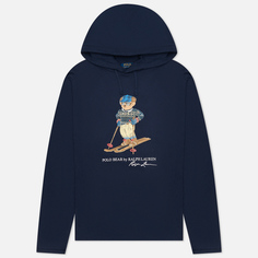 Мужской лонгслив Polo Ralph Lauren Big Polo Bear Ski Hoodie, цвет синий