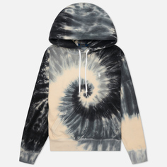 Женская толстовка Polo Ralph Lauren Spiral Tie-Dye Loopback Fleece Hoodie, цвет серыйS