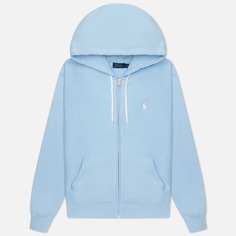 Женская толстовка Polo Ralph Lauren Featherweight Fleece Zip Hoodie, цвет голубой