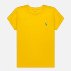 Женская футболка Polo Ralph Lauren Essential Crew Neck Embroidered Pony, цвет жёлтый