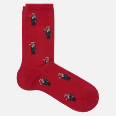 Носки Polo Ralph Lauren Martini Bear Single Crew, цвет красный