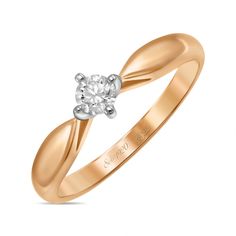 Золотые кольца Кольца MIUZ Diamonds R01-SOL53-015-G2-R