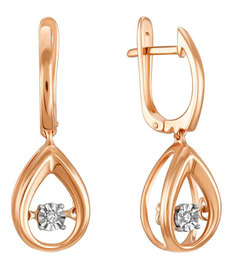 Золотые серьги Серьги MIUZ Diamonds E01-PL-34614-R