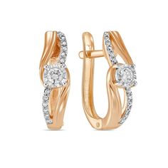Золотые серьги Серьги MIUZ Diamonds E2018-ER01073ADI-R17