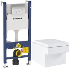 Комплект подвесной унитаз Grohe Cube Ceramic 3924400H + 39488000 + система инсталляции Geberit 458.124.21.1