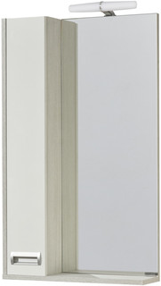 Зеркальный шкаф 50x85 см белый глянец/дуб сомерсет L Акватон Бекка 1A214502BAC20