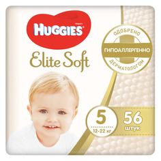 Huggies подгузники Elite Soft 5, 12-22 кг, 56 шт.