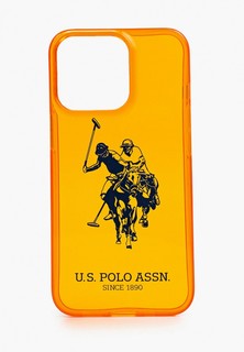 Чехол для iPhone U.S. Polo Assn. 13 Pro TPU FLUO Logo Big horse Hard Orange