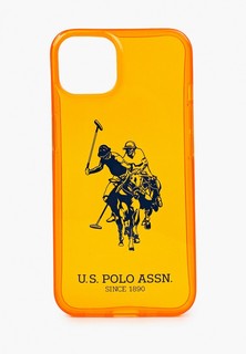 Чехол для iPhone U.S. Polo Assn. 13 TPU FLUO Logo Big horse Hard Orange