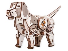 Сборная модель Eco Wood Art Механический щенок Puppy Ewa