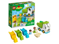 Конструктор Lego Duplo Мусоровоз и контейнеры для раздельного сбора мусора 19 дет. 10945