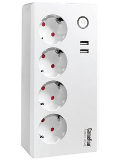 Сетевой фильтр Camelion Smart Home 4 Sockets 2xUSB 1.5m SPS/SH/4х1.5/USB/WIFI 14502