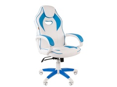 Компьютерное кресло Chairman GAME 16 игровое White-Blue