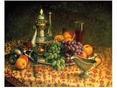 Картина по номерам Остров Сокровищ Натюрморт с виноградом 40x50cm 662896