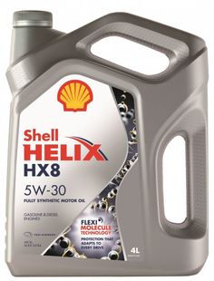 Моторное масло Shell Helix HX8 Synthetic 5W-30, 4 л