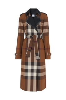 Коричневый клетчатый тренч Burberry