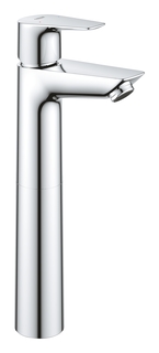 Смеситель для раковины однорычажный GROHE QuickFix Start Edge с нажимным донным клапаном, XL-Size, хром, (23777001)