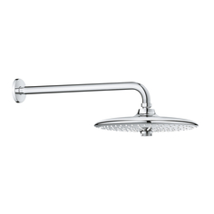 Верхний душ GROHE Euphoria 260 SmartControl с душевым кронштейном 380 мм, расход 9,5 л/мин, хром (26459000)